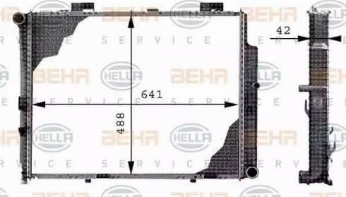 BEHR HELLA Service 8MK 376 712-644 - Radiator, engine cooling autospares.lv