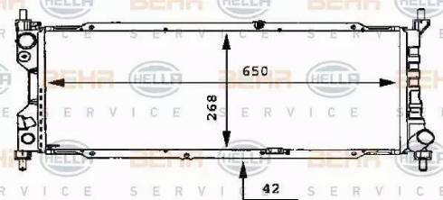 BEHR HELLA Service 8MK 376 712-351 - Radiator, engine cooling autospares.lv