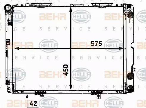 BEHR HELLA Service 8MK 376 712-301 - Radiator, engine cooling autospares.lv