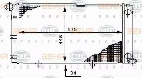 BEHR HELLA Service 8MK 376 712-294 - Radiator, engine cooling autospares.lv