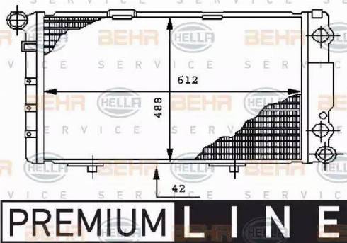 BEHR HELLA Service 8MK 376 712-261 - Radiator, engine cooling autospares.lv