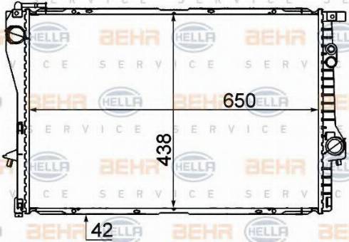 BEHR HELLA Service 8MK 376 712-234 - Radiator, engine cooling autospares.lv