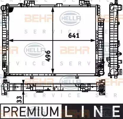 BEHR HELLA Service 8MK 376 712-741 - Radiator, engine cooling autospares.lv