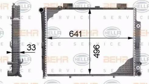 BEHR HELLA Service 8MK 376 712-754 - Radiator, engine cooling autospares.lv