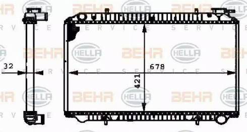 BEHR HELLA Service 8MK 376 712-731 - Radiator, engine cooling autospares.lv