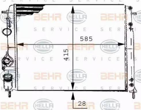 BEHR HELLA Service 8MK 376 717-441 - Radiator, engine cooling autospares.lv