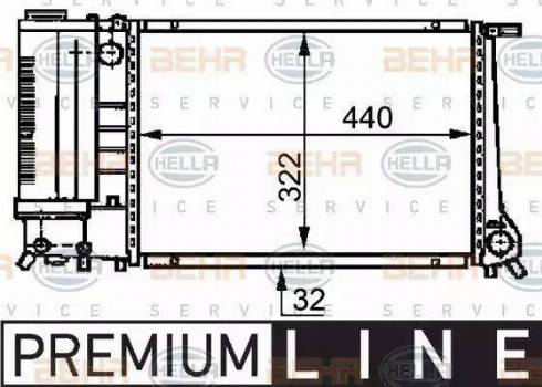 BEHR HELLA Service 8MK 376 717-464 - Radiator, engine cooling autospares.lv