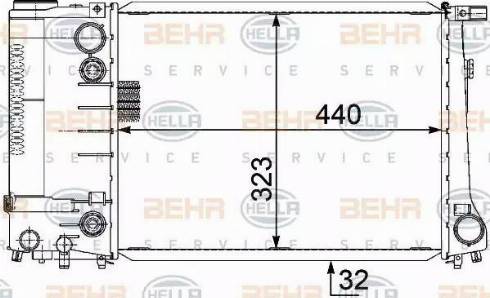 BEHR HELLA Service 8MK 376 717-471 - Radiator, engine cooling autospares.lv