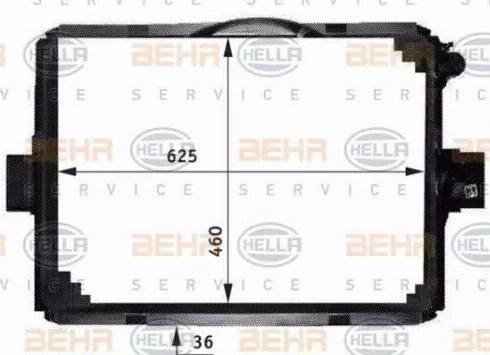 BEHR HELLA Service 8MK 376 717-551 - Radiator, engine cooling autospares.lv