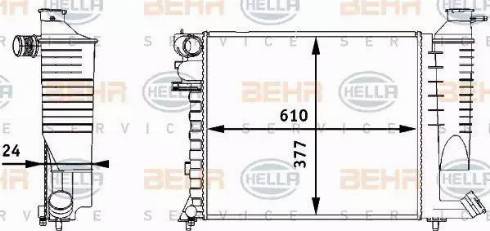 BEHR HELLA Service 8MK 376 717-511 - Radiator, engine cooling autospares.lv