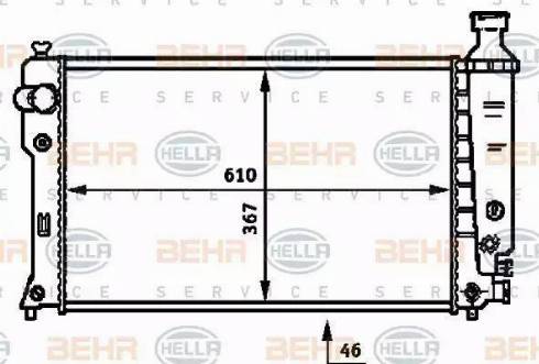 BEHR HELLA Service 8MK 376 717-661 - Radiator, engine cooling autospares.lv