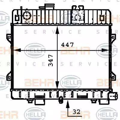 BEHR HELLA Service 8MK 376 717-191 - Radiator, engine cooling autospares.lv