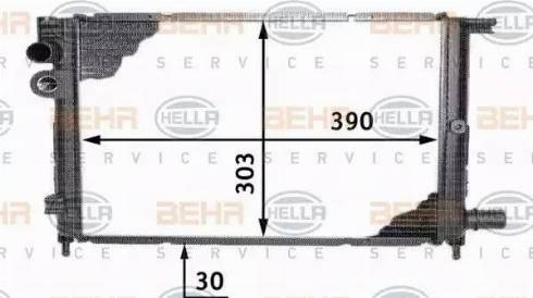 BEHR HELLA Service 8MK 376 717-321 - Radiator, engine cooling autospares.lv