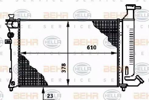 BEHR HELLA Service 8MK 376 717-291 - Radiator, engine cooling autospares.lv