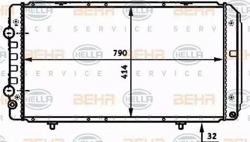 BEHR HELLA Service 8MK 376 717-281 - Radiator, engine cooling autospares.lv