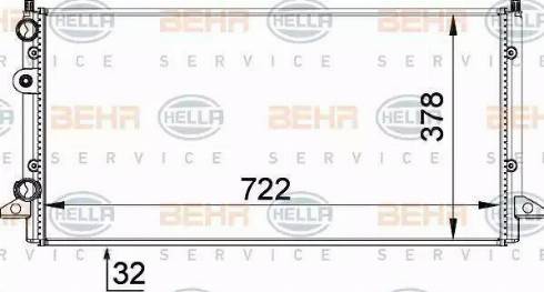 BEHR HELLA Service 8MK 376 717-754 - Radiator, engine cooling autospares.lv