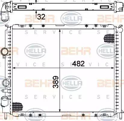 BEHR HELLA Service 8MK 376 717-781 - Radiator, engine cooling autospares.lv