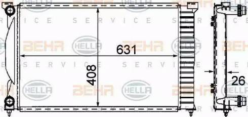 BEHR HELLA Service 8MK 376 781-001 - Radiator, engine cooling autospares.lv