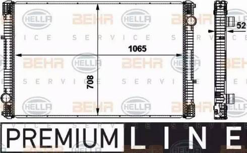 BEHR HELLA Service 8MK 376 737-071 - Radiator, engine cooling autospares.lv