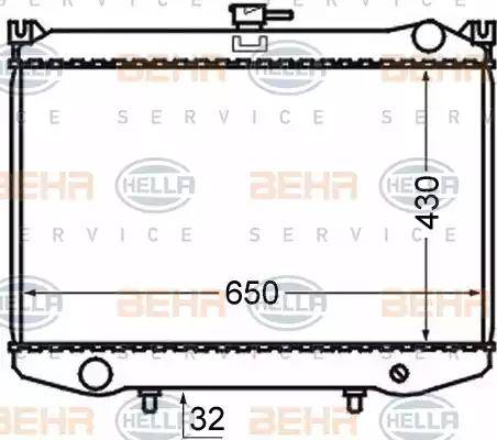 BEHR HELLA Service 8MK 376 724-481 - Radiator, engine cooling autospares.lv