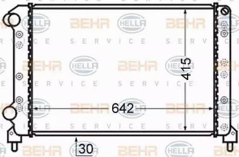 BEHR HELLA Service 8MK 376 724-791 - Radiator, engine cooling autospares.lv