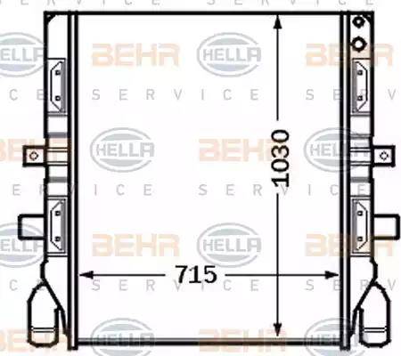 BEHR HELLA Service 8MK 376 726-661 - Radiator, engine cooling autospares.lv