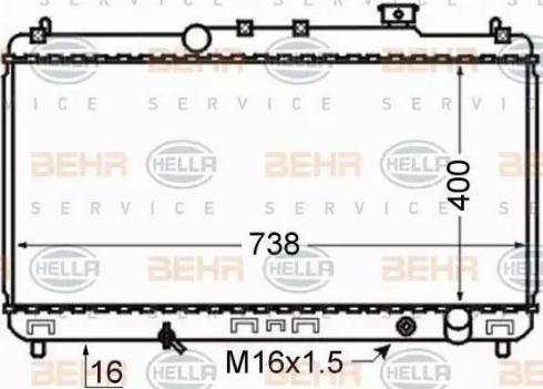 BEHR HELLA Service 8MK 376 726-671 - Radiator, engine cooling autospares.lv