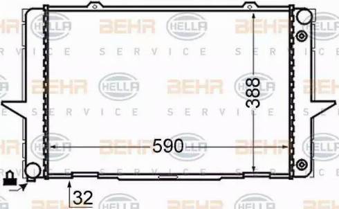 BEHR HELLA Service 8MK 376 726-711 - Radiator, engine cooling autospares.lv