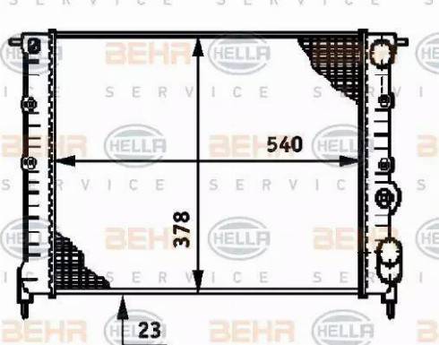 BEHR HELLA Service 8MK 376 720-431 - Radiator, engine cooling autospares.lv