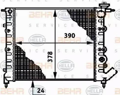 BEHR HELLA Service 8MK 376 720-521 - Radiator, engine cooling autospares.lv