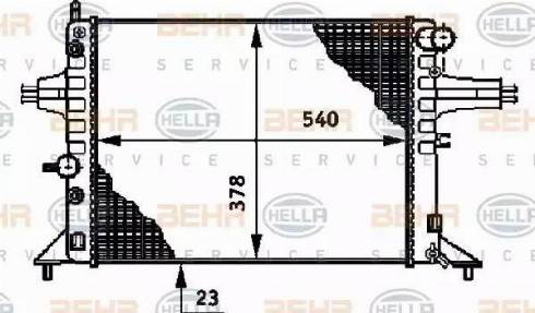 BEHR HELLA Service 8MK 376 720-651 - Radiator, engine cooling autospares.lv