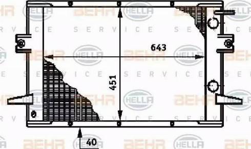 BEHR HELLA Service 8MK 376 720-631 - Radiator, engine cooling autospares.lv