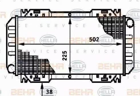 BEHR HELLA Service 8MK 376 720-091 - Radiator, engine cooling autospares.lv