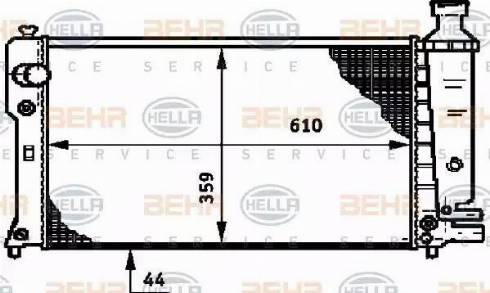 BEHR HELLA Service 8MK 376 720-061 - Radiator, engine cooling autospares.lv