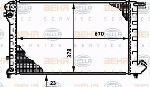 BEHR HELLA Service 8MK 376 720-081 - Radiator, engine cooling autospares.lv