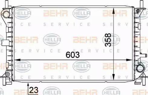 BEHR HELLA Service 8MK 376 720-291 - Radiator, engine cooling autospares.lv