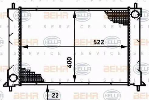 BEHR HELLA Service 8MK 376 720-231 - Radiator, engine cooling autospares.lv