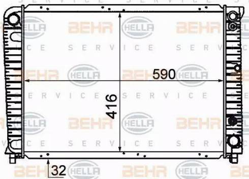 BEHR HELLA Service 8MK 376 720-721 - Radiator, engine cooling autospares.lv