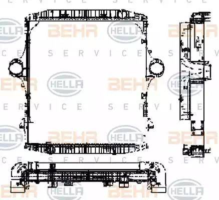 BEHR HELLA Service 8MK 376 721-561 - Cooler Module autospares.lv