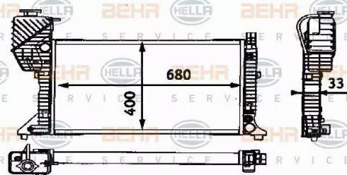 BEHR HELLA Service 8MK 376 721-204 - Radiator, engine cooling autospares.lv