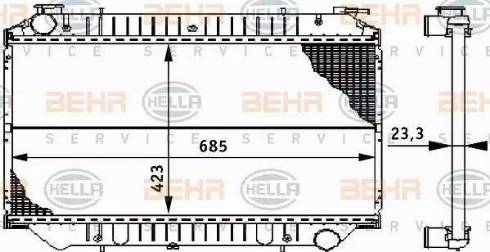 BEHR HELLA Service 8MK 376 722-581 - Radiator, engine cooling autospares.lv