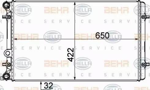 BEHR HELLA Service 8MK 376 727-791 - Radiator, engine cooling autospares.lv