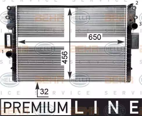 BEHR HELLA Service 8MK 376 774-421 - Radiator, engine cooling autospares.lv