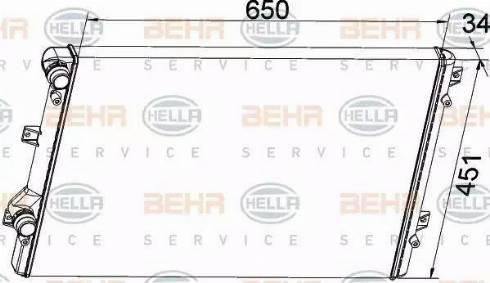 BEHR HELLA Service 8MK 376 774-034 - Radiator, engine cooling autospares.lv