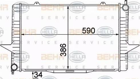 BEHR HELLA Service 8MK 376 774-191 - Radiator, engine cooling autospares.lv