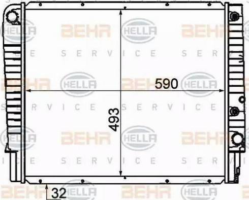 BEHR HELLA Service 8MK 376 774-211 - Radiator, engine cooling autospares.lv