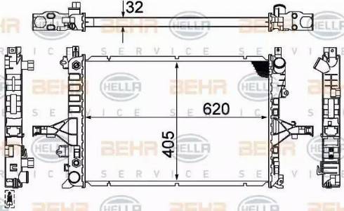 BEHR HELLA Service 8MK 376 774-231 - Radiator, engine cooling autospares.lv