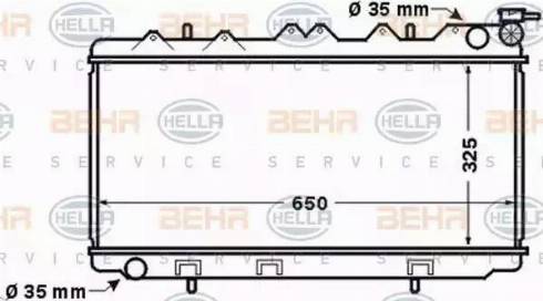 BEHR HELLA Service 8MK 376 770-461 - Radiator, engine cooling autospares.lv