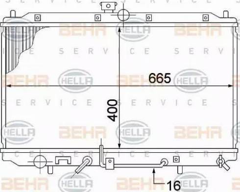 BEHR HELLA Service 8MK 376 770-111 - Radiator, engine cooling autospares.lv