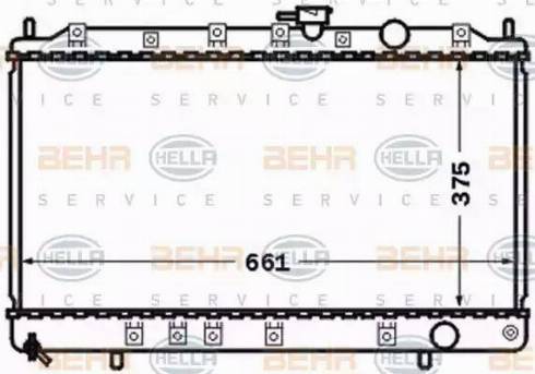 BEHR HELLA Service 8MK 376 770-211 - Radiator, engine cooling autospares.lv